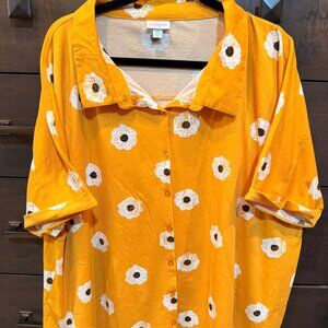 LuLaRoe CHARLIE Button Down Shirt 2XL